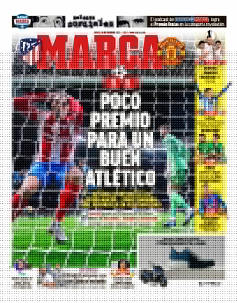 Diarios de hoy: Atlético de Madrid empata con Manchester United y Barcelona va al Napoli