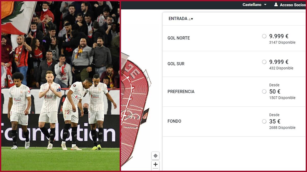 Sevilla vs West Ham: ¡El Sevilla fijó el precio de la entrada para el partido del West Ham en 9.999 euros!