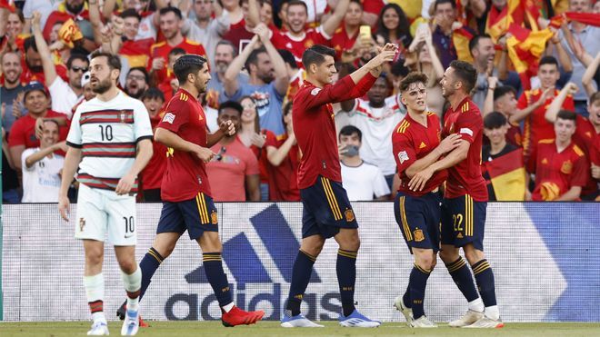 España cae para empatar contra Portugal después de un comienzo brillante