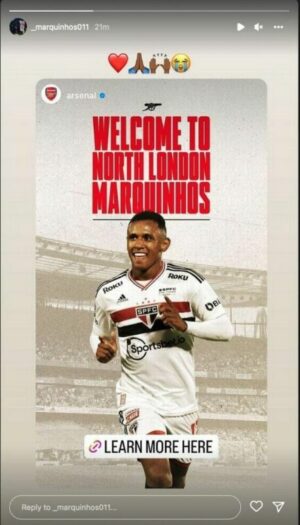 Edu revela la decisión del Arsenal de fichar a Marquinhos