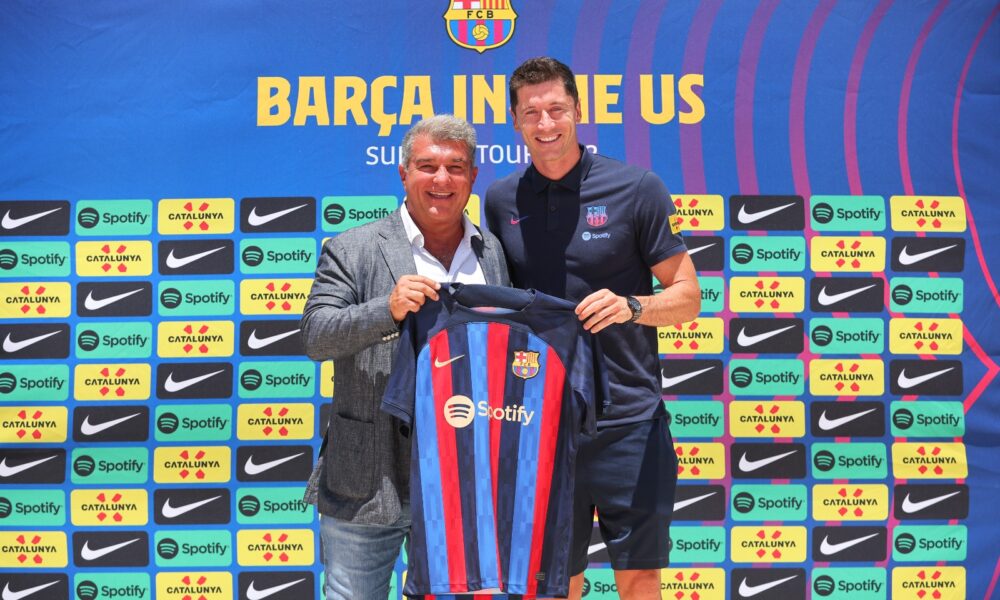 Joan Laporta apunta a reposicionar al Barcelona en el mundo con el acuerdo de Robert Lewandowski