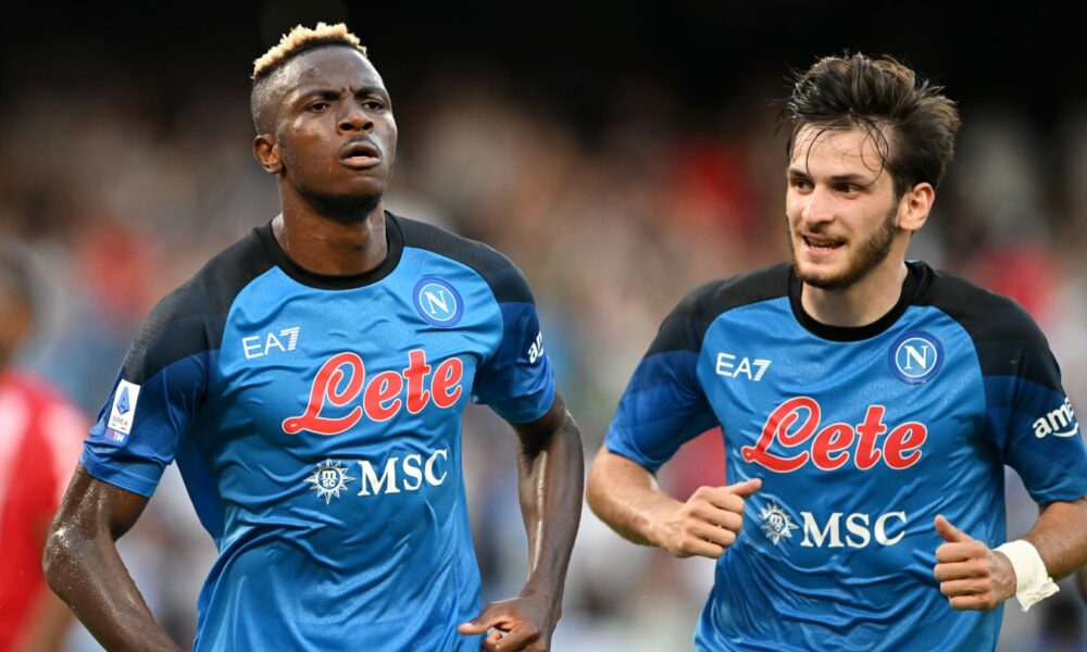El presidente del Napoli analiza el futuro de Victor Osimhen y Khvicha Kvaratskhelia