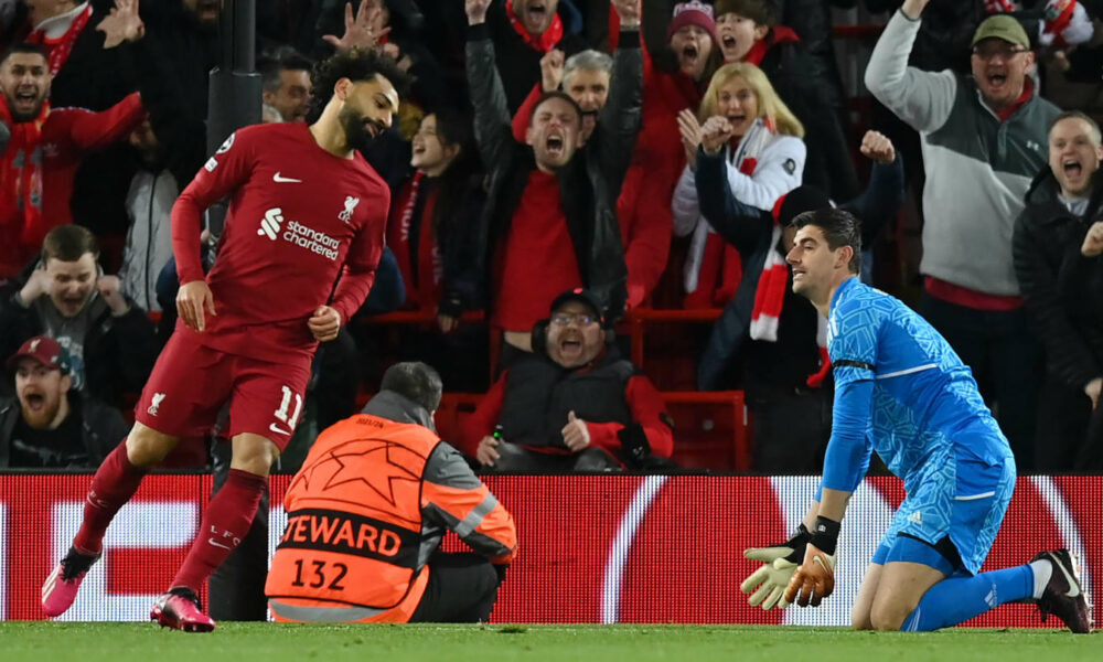 Thibaut Courtois reacciona al hilarante error en la remontada del Real Madrid ante el Liverpool