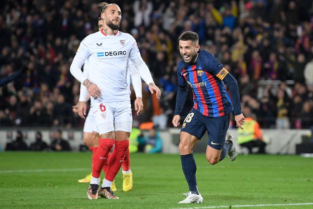 Jordi Alba pone por delante al Barcelona ante el Sevilla