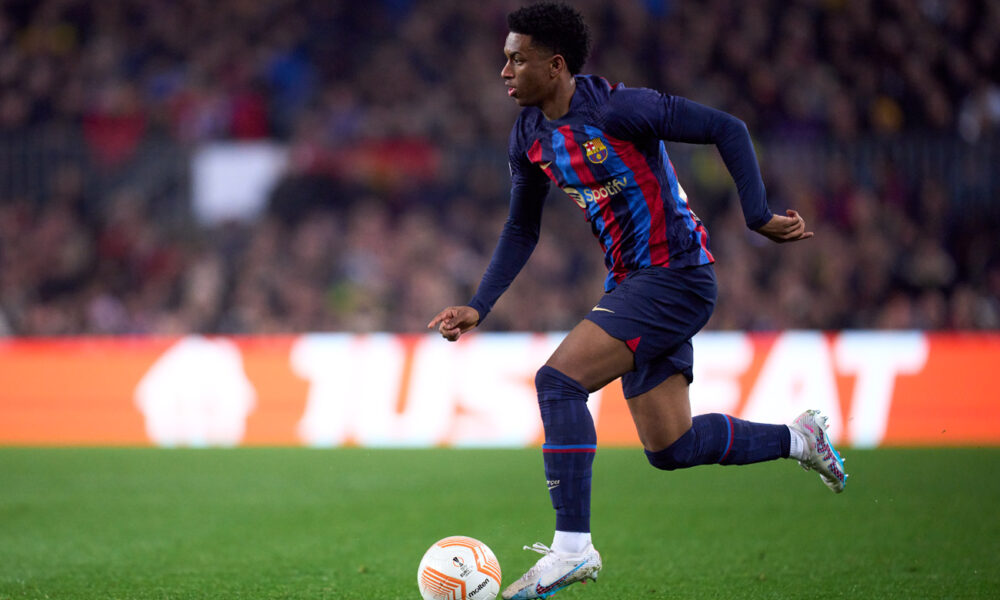 El adolescente barcelonés, Alejandro Balde, a la cabeza entre sus compañeros europeos