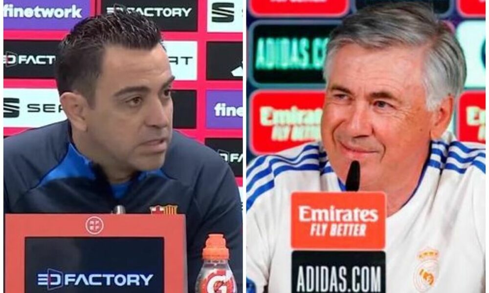 Xavi sigue afirmando que el Real Madrid es favorito, mientras que Ancelotti no revela nada